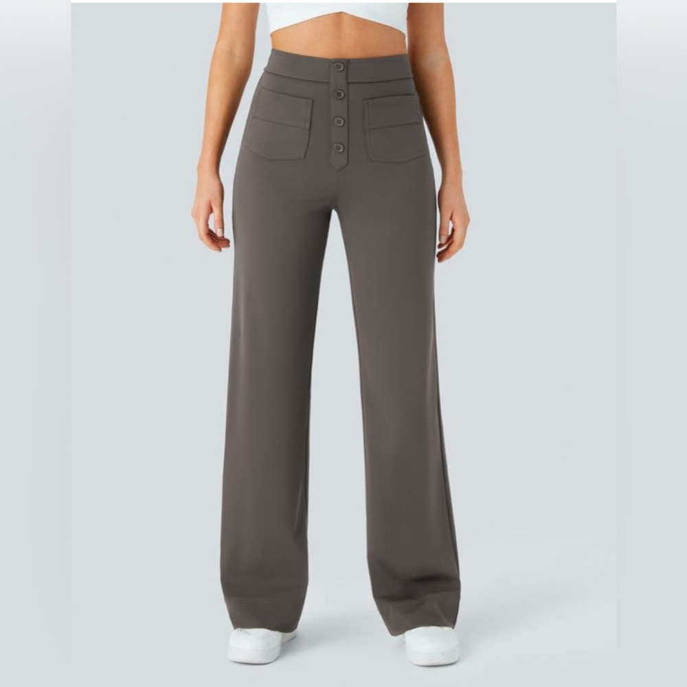 Halara High Waisted Button Pants